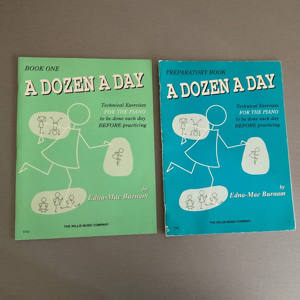 A Dozen a day preparatory book and A doesn’t a day book one